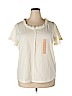 Jessica Simpson Ivory Short Sleeve Top Size 2X - photo 1