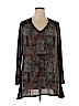 Krazy Kat Brown 3/4 Sleeve Top Size XL - photo 1