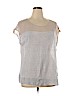 Eileen Fisher 100% Linen Gray Short Sleeve Top Size XL - photo 1