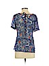 Cato 100% Polyester Blue Short Sleeve Blouse Size S - photo 2