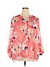 Kut from the Kloth 100% Polyester Pink Long Sleeve Blouse Size 2X - photo 1
