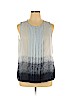 Banana Republic Factory Store 100% Polyester Blue Sleeveless Blouse Size XL - photo 1