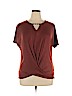 Collection Burgundy Short Sleeve Top Size 0X - photo 1