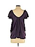 Vanessa Bruno Athe 100% Polyester Purple Short Sleeve Blouse Size EU 36 / US 6 - photo 2