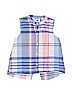 Old Navy 100% Cotton Plaid Blue Sleeveless Blouse Size 8 - photo 1