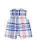 Old Navy 100% Cotton Plaid Blue Sleeveless Blouse Size 8 - photo 2