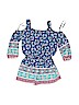 My Michelle 100% Polyester Floral Blue Romper Size S (youth) - photo 2
