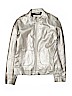 Route 66 100% Polyurethane Silver Faux Leather Jacket Size 14 - 16 - photo 1