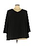 Avenue 100% Polyester Black 3/4 Sleeve Blouse Size 22 - 24 Plus - photo 1