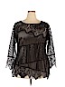 Lane Bryant Black 3/4 Sleeve Blouse Size 18 - 20 Plus - photo 1