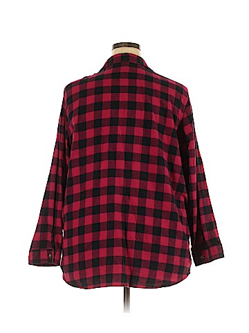 Woman Within Long Sleeve Button-Down Shirt (view 2)
