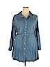 Universal Thread 100% Cotton Blue Casual Dress Size XXL - photo 1