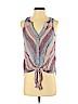 Maeve by Anthropologie 100% Linen Purple Sleeveless Button-Down Shirt Size 0 - photo 1