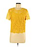 Tara Jarmon Yellow Short Sleeve Blouse Size EU 40 / US 10 - photo 1