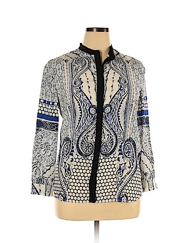 Roberto Cavalli Long Sleeve Silk Top (view 1)