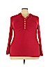 Lane Bryant Red Long Sleeve Henley Size 18 - 20 Plus - photo 1