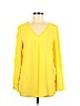CATHERINE Catherine Malandrino 100% Polyester Yellow Long Sleeve Blouse Size M - photo 1