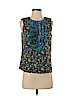 Liberty Art Fabrics for J. Crew 100% Cotton Blue Sleeveless Blouse Size 4 - photo 1