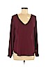 Forever 21 100% Polyester Burgundy Long Sleeve Blouse Size L - photo 1