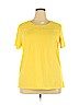 Basic Editions 100% Cotton Yellow Short Sleeve Top Size XXL - photo 1