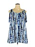 St. Tropez West Blue Short Sleeve Top Size 1X - photo 1