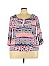 Faded Glory Plus 100% Rayon Pink 3/4 Sleeve Blouse Size 16 - 18 Plus - photo 1