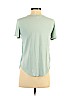 Ann Taylor LOFT 100% Polyester Green Short Sleeve Top Size S - photo 2