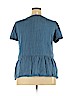 Ann Taylor LOFT Blue Short Sleeve Blouse Size XXL - photo 2