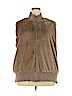 Questions 100% Polyester Tan Faux Fur Vest Size 3X - photo 1
