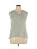 Sigrid Olsen 100% Linen White Sleeveless T-Shirt Size XL - photo 1
