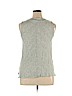 Sigrid Olsen 100% Linen White Sleeveless T-Shirt Size XL - photo 2