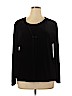 Kathie Lee Black Long Sleeve Top Size XL - photo 1