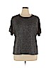 Susan Graver Black Short Sleeve Top Size 1X - photo 1