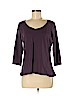Coldwater Creek 100% Cotton Purple 3/4 Sleeve T-Shirt Size M - photo 1