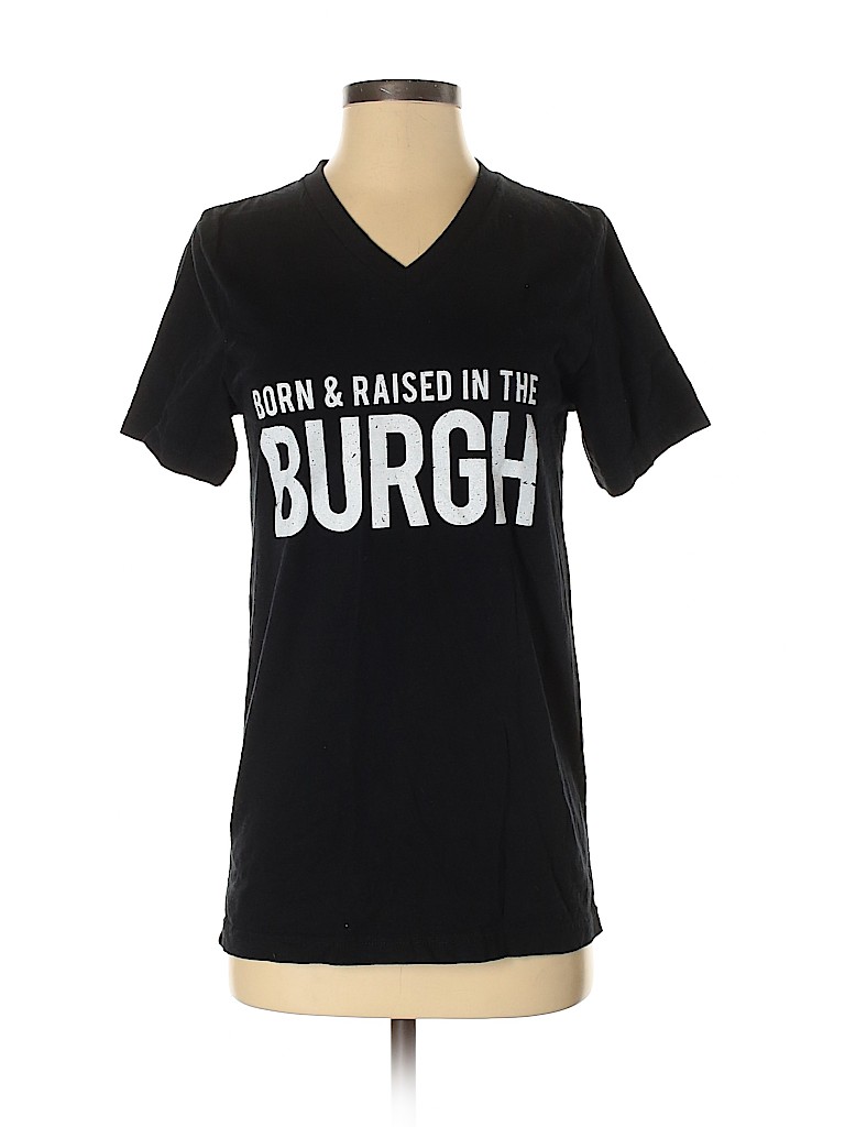 Canvas 100% Cotton Black Short Sleeve T-Shirt Size S - photo 1