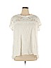 Adiva 100% Cotton White Short Sleeve Top Size 1X - photo 1