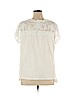 Adiva 100% Cotton White Short Sleeve Top Size 1X - photo 2
