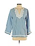Point Sur Blue Long Sleeve Blouse Size S - photo 1