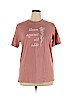 Canvas 100% Cotton Pink Short Sleeve T-Shirt Size XL - photo 1