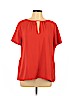 Ann Taylor LOFT 100% Polyester Red Short Sleeve Blouse Size L - photo 1