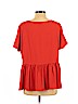 Ann Taylor LOFT 100% Polyester Red Short Sleeve Blouse Size L - photo 2