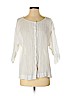 J.jill 100% Linen White 3/4 Sleeve Blouse Size XS - photo 1