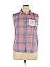 Ruff Hewn 100% Cotton Blue Sleeveless Button-Down Shirt Size XL (petite) - photo 1