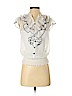 Iz Byer 100% Polyester White Short Sleeve Blouse Size S - photo 1