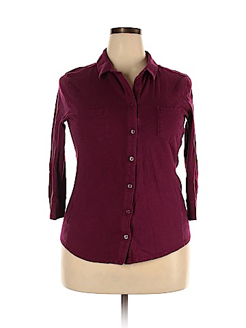 Merona 3/4 Sleeve Button-Down Shirt (view 1)