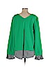 Crown & Ivy Green Long Sleeve Top Size L - photo 2