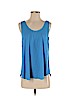 Lush 100% Polyester Blue Sleeveless Blouse Size L - photo 1