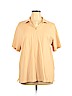 Liz & Me for Catherines 100% Cotton Tan Short Sleeve Polo Size 1X - photo 1