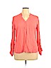 a.n.a. A New Approach 100% Rayon Pink Long Sleeve Blouse Size XL - photo 1