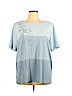 Alfred Dunner Blue Short Sleeve Top Size 1X - photo 1